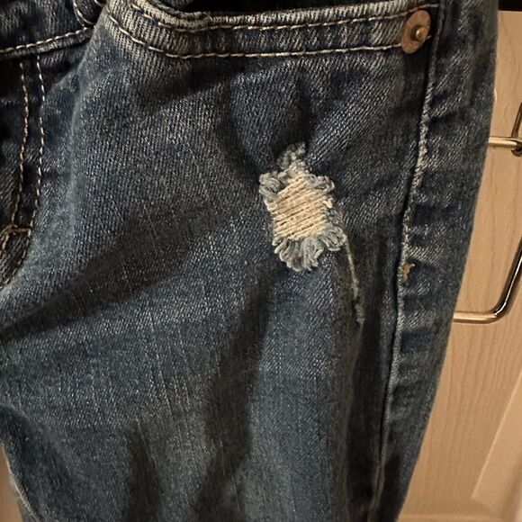 Levi’s Girls 711 Skinny Destructed Jeans - Size 8 - Picture 2 of 9